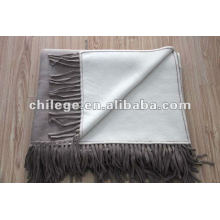 Two Sided Pure Cashmee knitting bed throws blankets